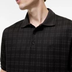 Check Cotton Blend Polo Shirt