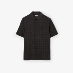 Check Cotton Blend Polo Shirt