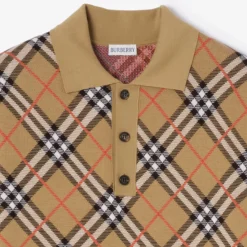Check Cotton Blend Polo Shirt