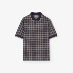 Check Cotton Blend Polo Shirt