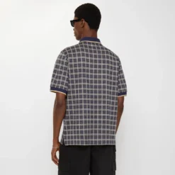 Check Cotton Blend Polo Shirt
