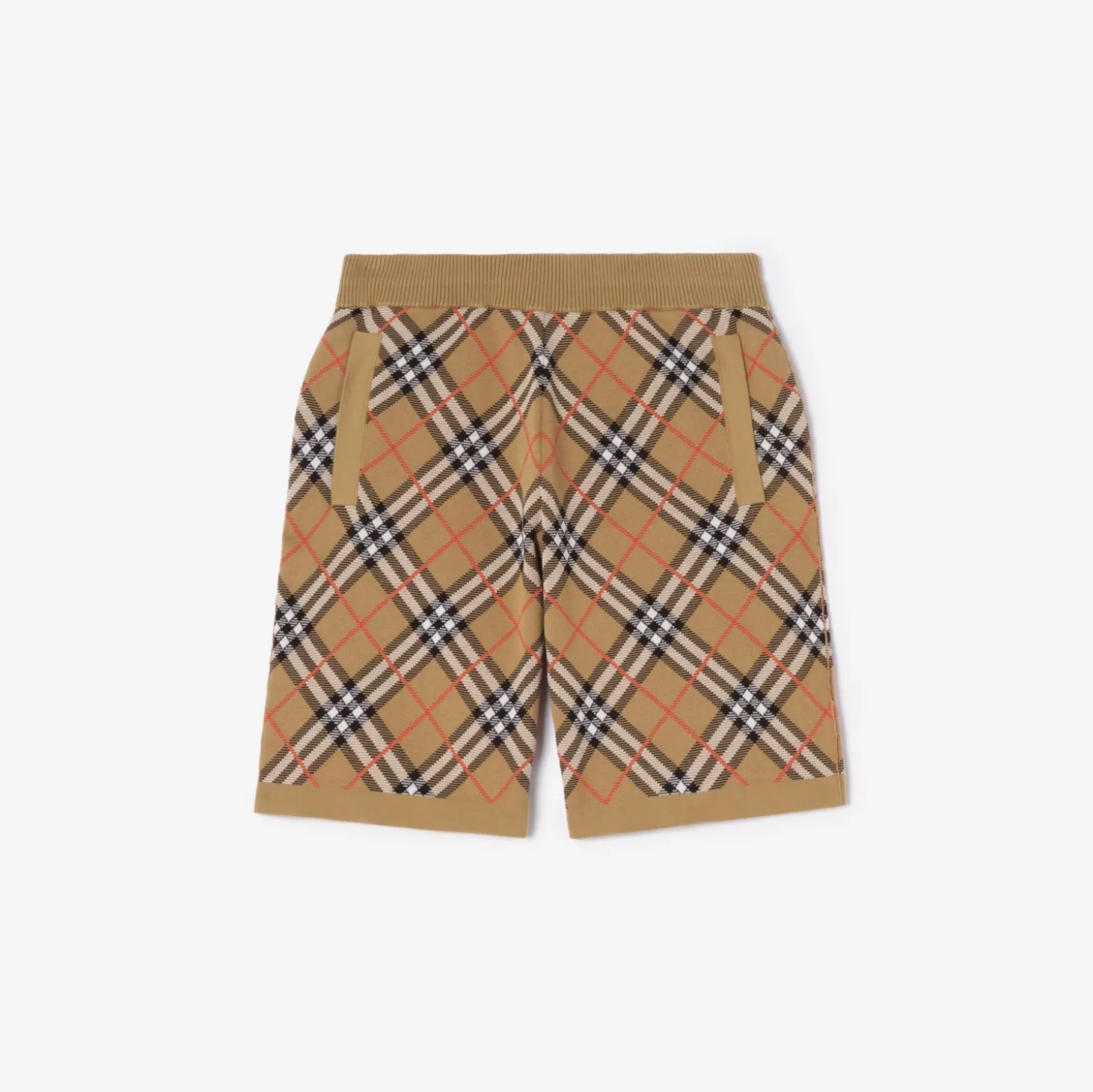 Check Cotton Blend Shorts