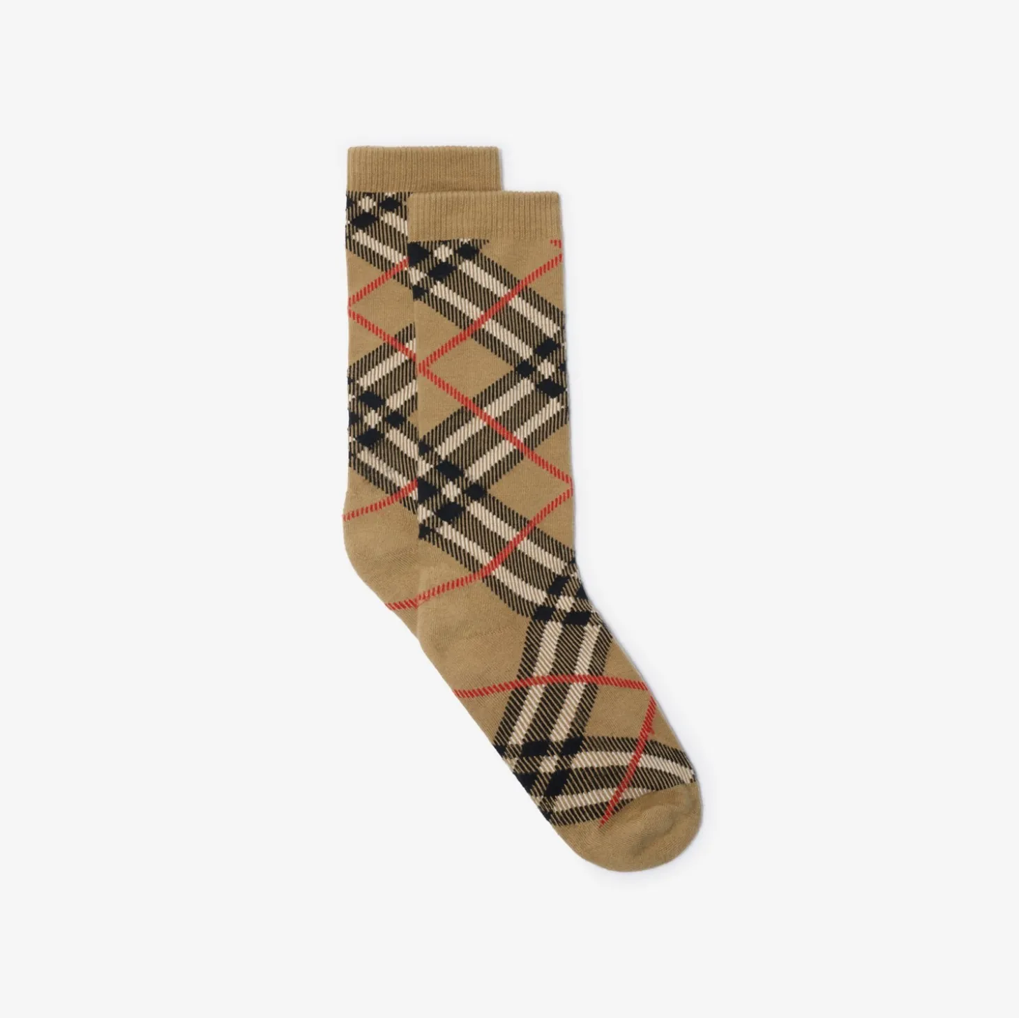 Check Cotton Blend Socks