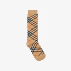 Check Cotton Blend Socks