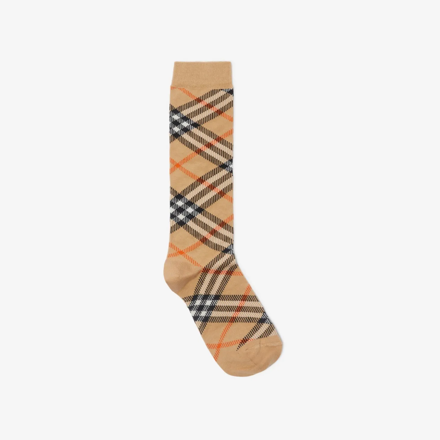 Check Cotton Blend Socks