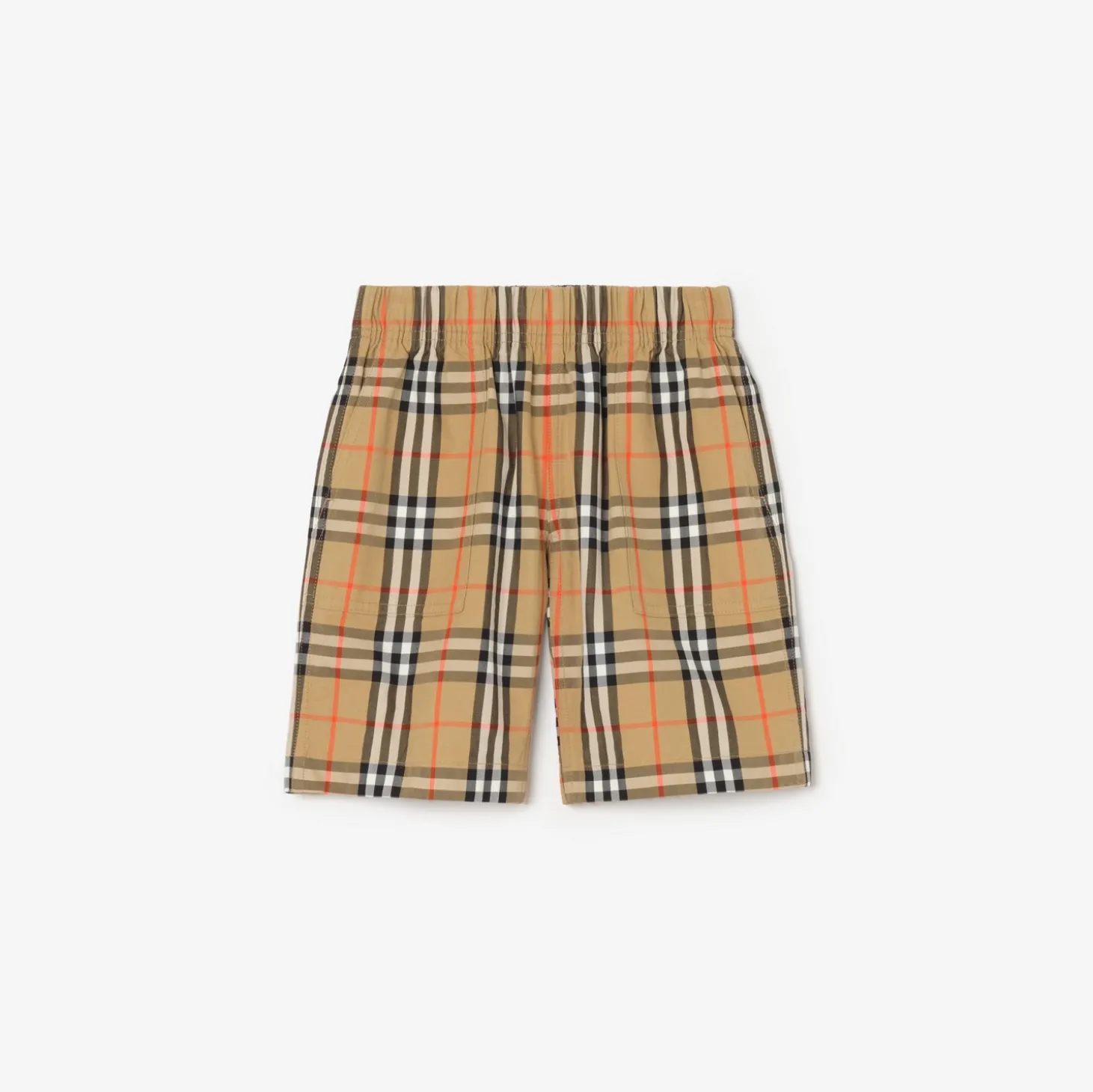 Check Cotton Cargo Shorts