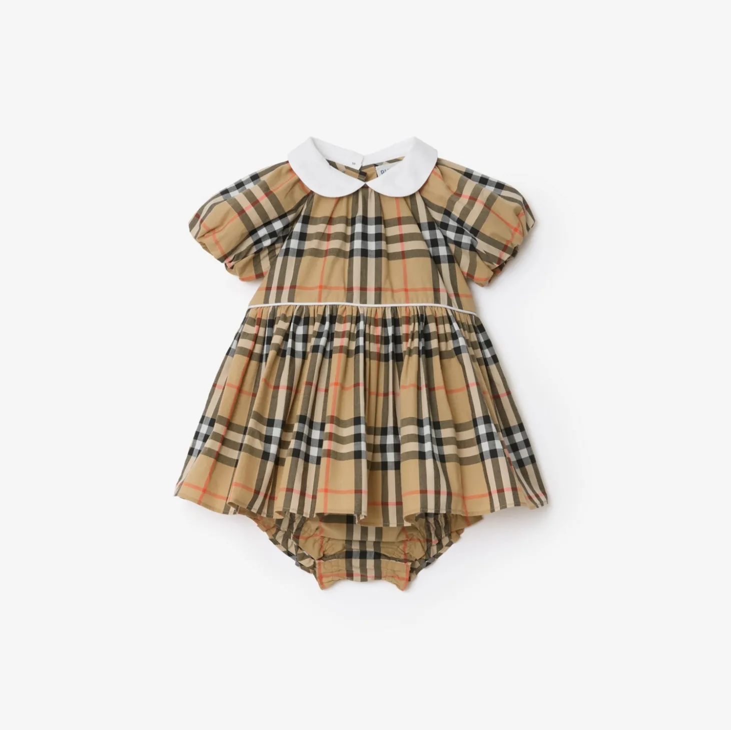 Check Cotton Dress with Bloomers