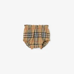 Check Cotton Dress with Bloomers