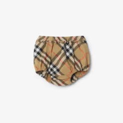 Check Cotton Dress with Bloomers