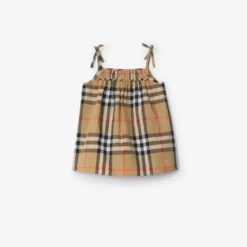 Check Cotton Dress with Bloomers