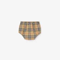 Check Cotton Dress with Bloomers
