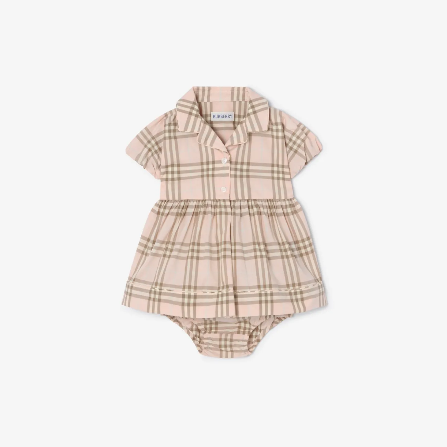 Check Cotton Dress with Bloomers