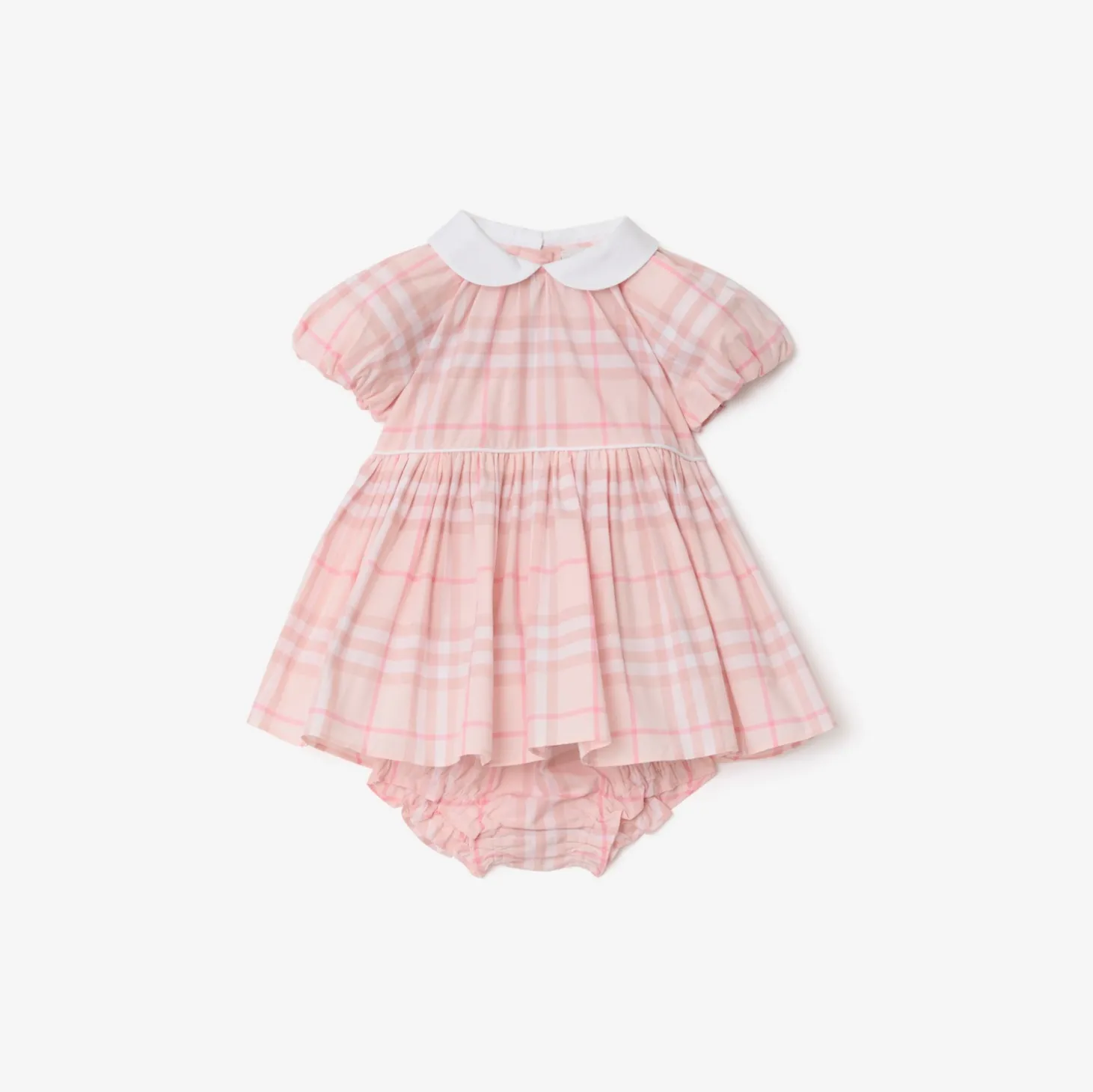 Check Cotton Dress with Bloomers