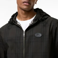 Check Cotton Newport Hooded Jacket