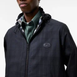 Check Cotton Newport Hooded Jacket