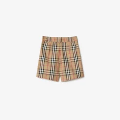 Check Cotton Oxford Shorts