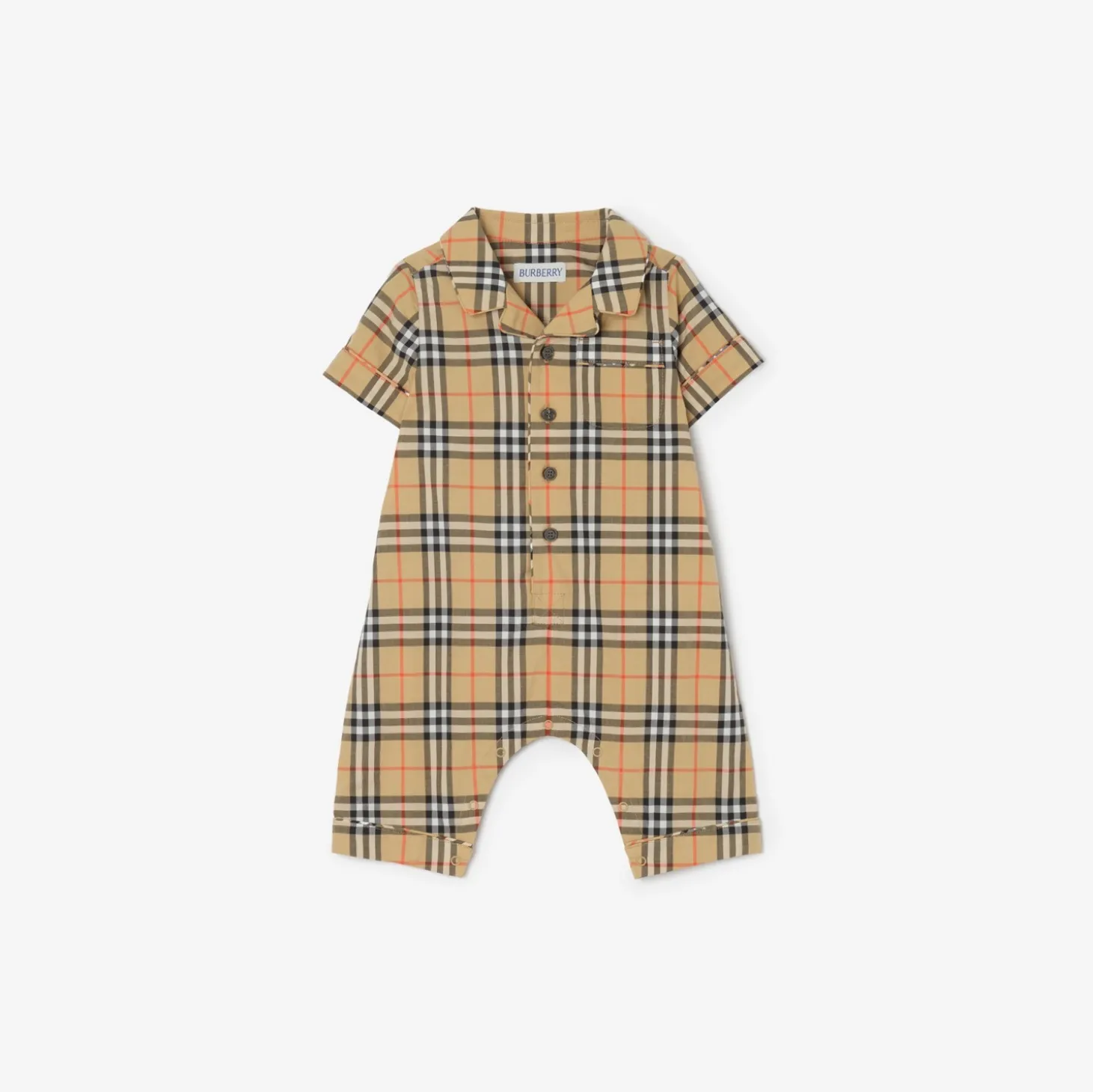 Check Cotton Playsuit