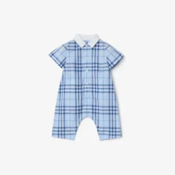 Check Cotton Playsuit