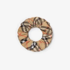 Check Cotton Scrunchie