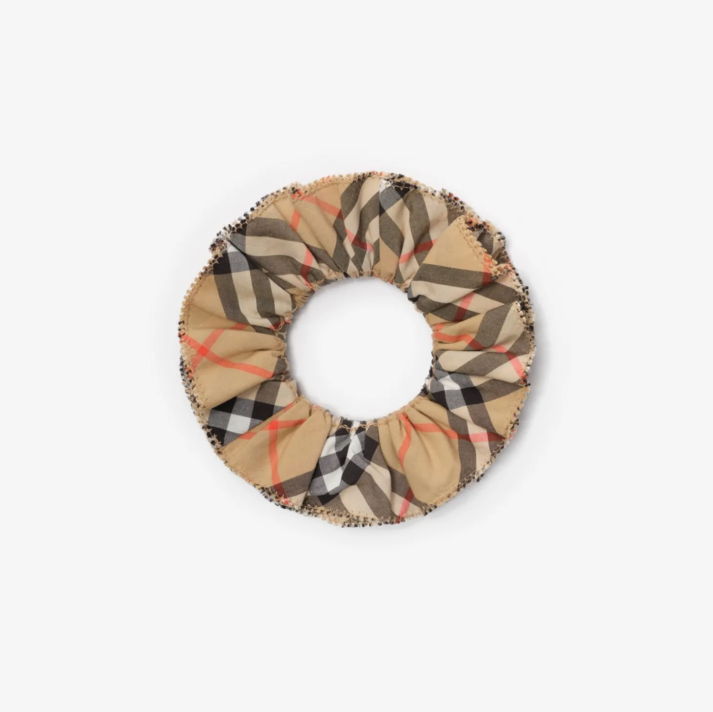 Check Cotton Scrunchie