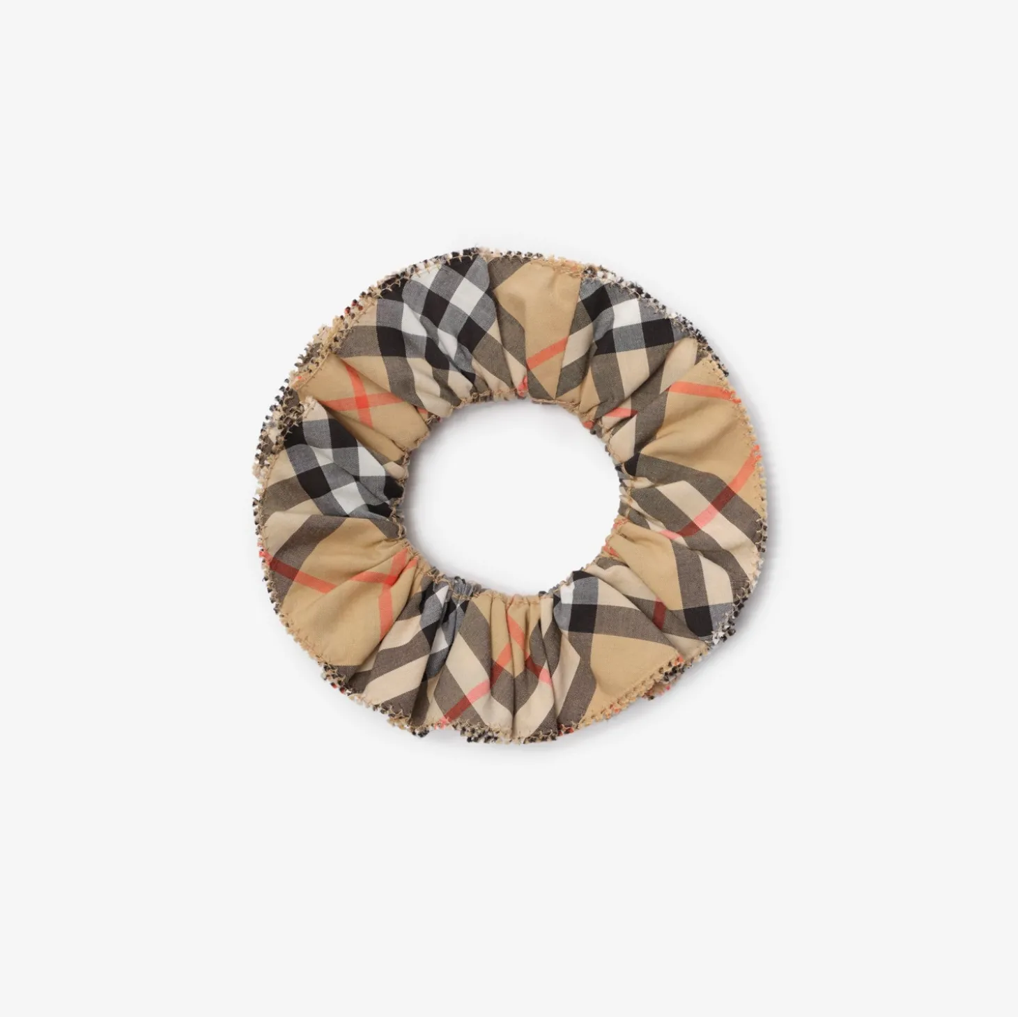 Check Cotton Scrunchie