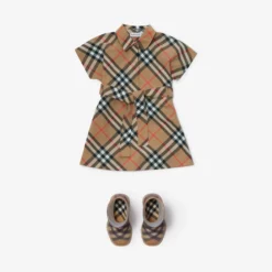 Check Cotton Shirt Dress