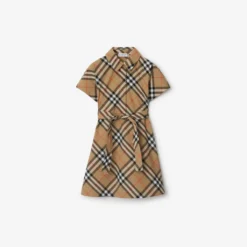 Check Cotton Shirt Dress