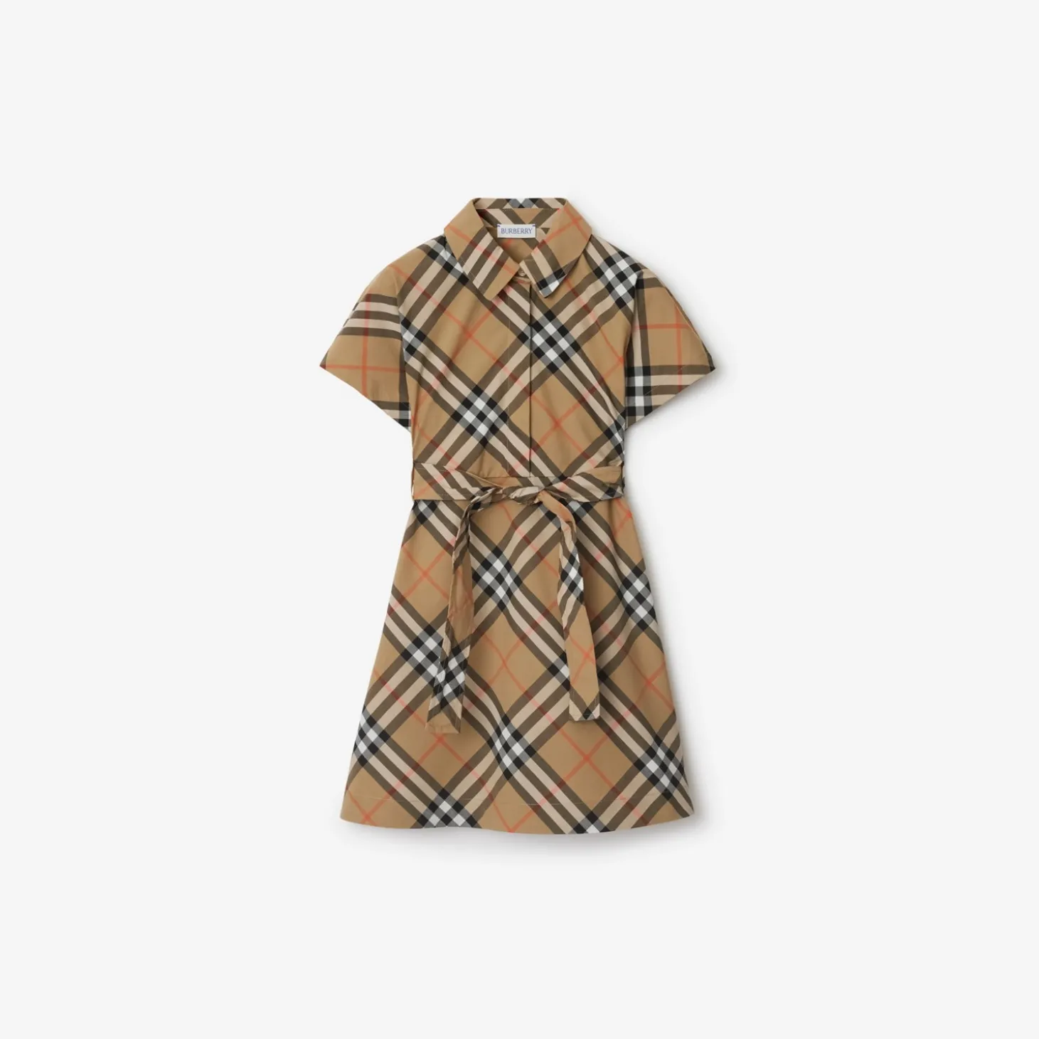 Check Cotton Shirt Dress