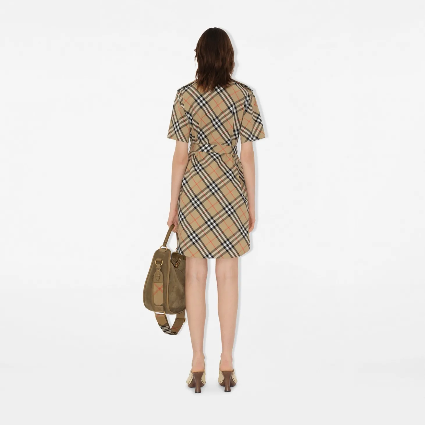 Check Cotton Shirt Dress