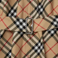 Check Cotton Shirt Dress