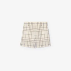 Check Cotton Shorts