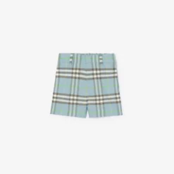 Check Cotton Shorts