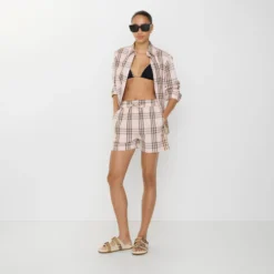Check Cotton Shorts