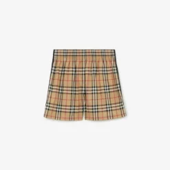 Check Cotton Shorts