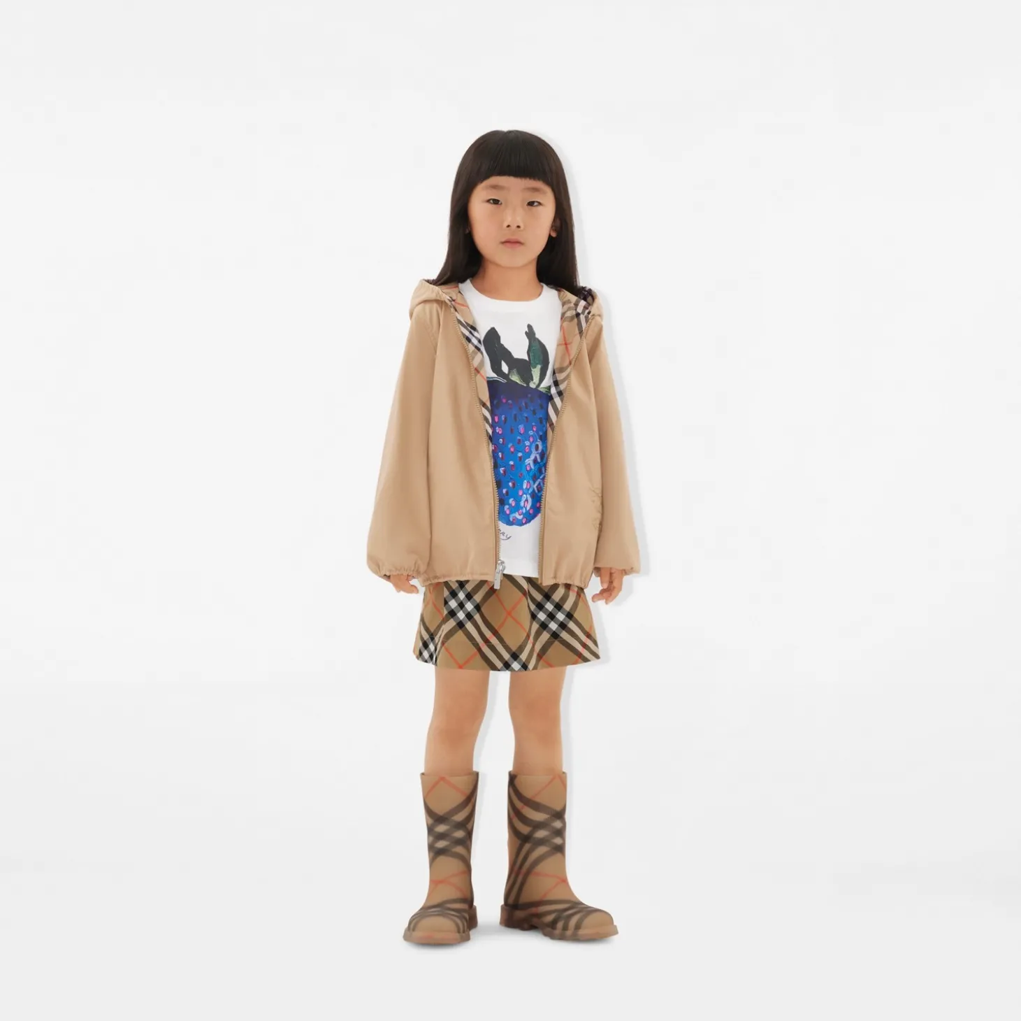 Check Cotton Skirt