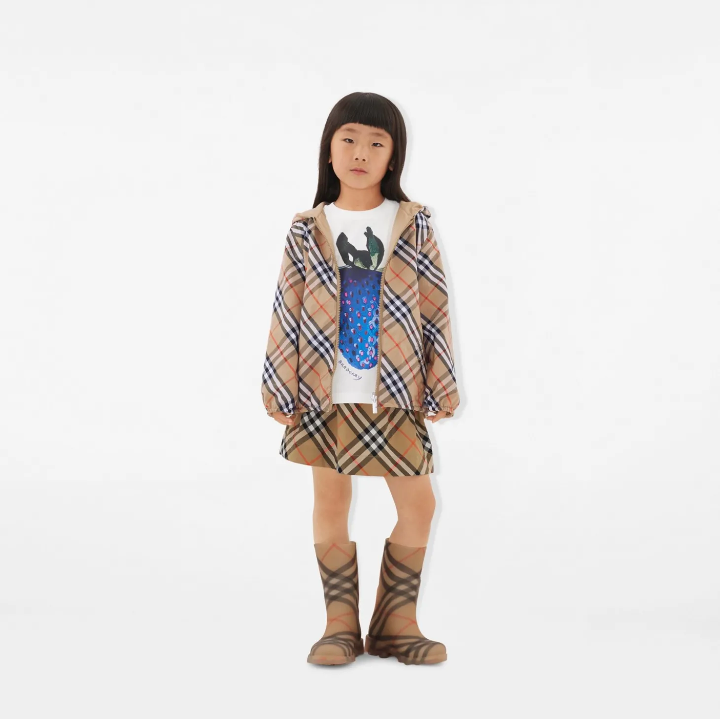 Check Cotton Skirt