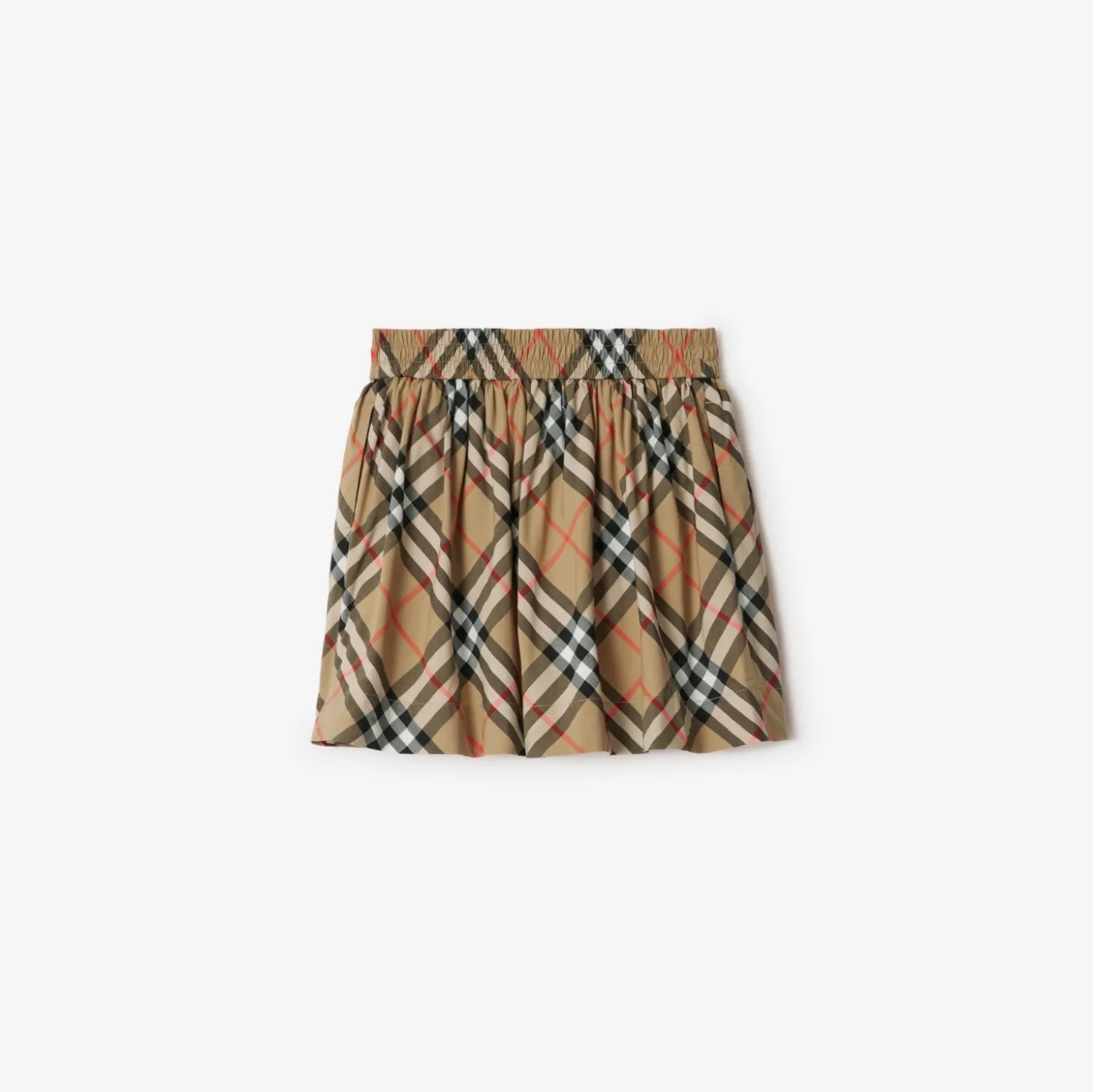 Check Cotton Skirt