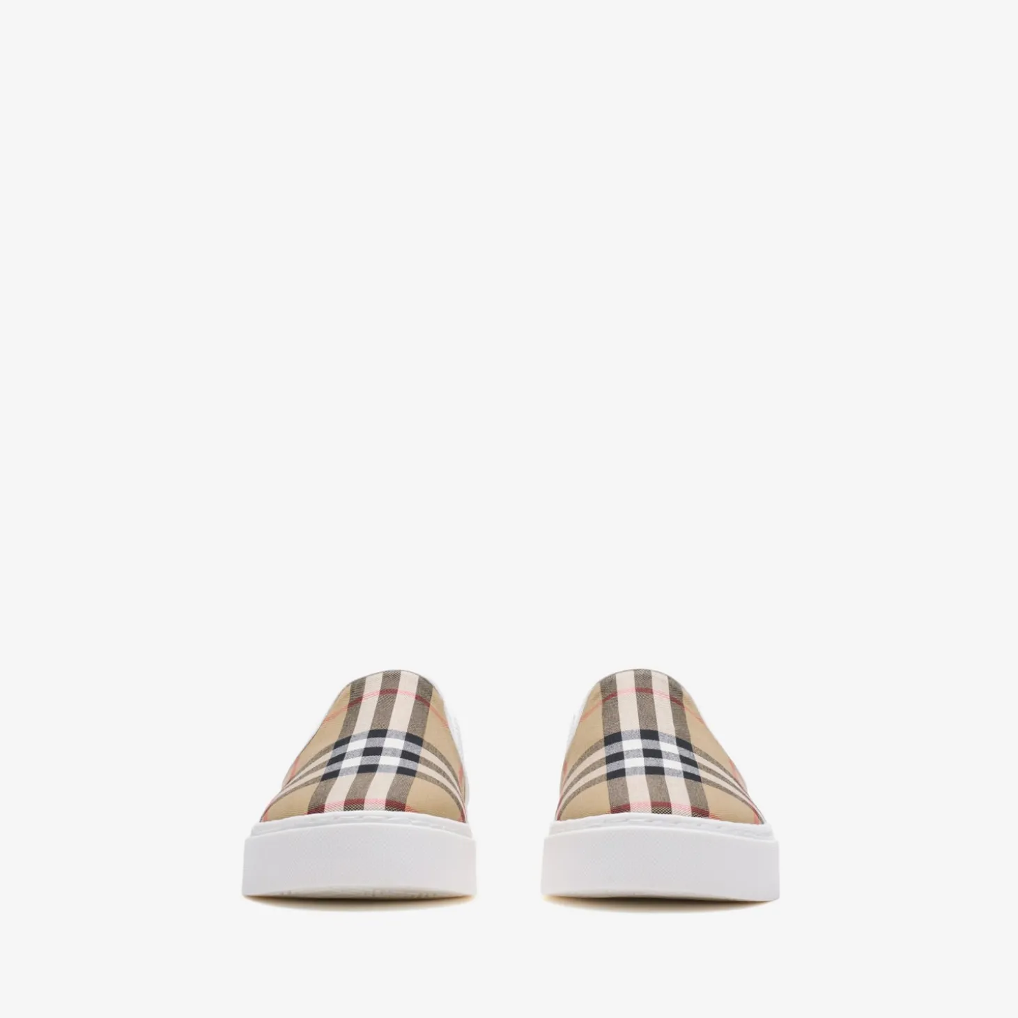 Check Cotton Slip-on Sneakers