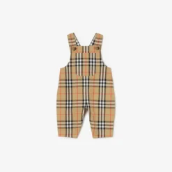 Check Cotton Three-piece Baby Gift Set