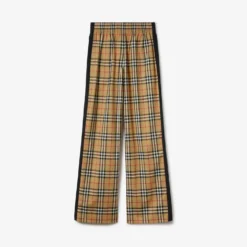 Check Cotton Trousers
