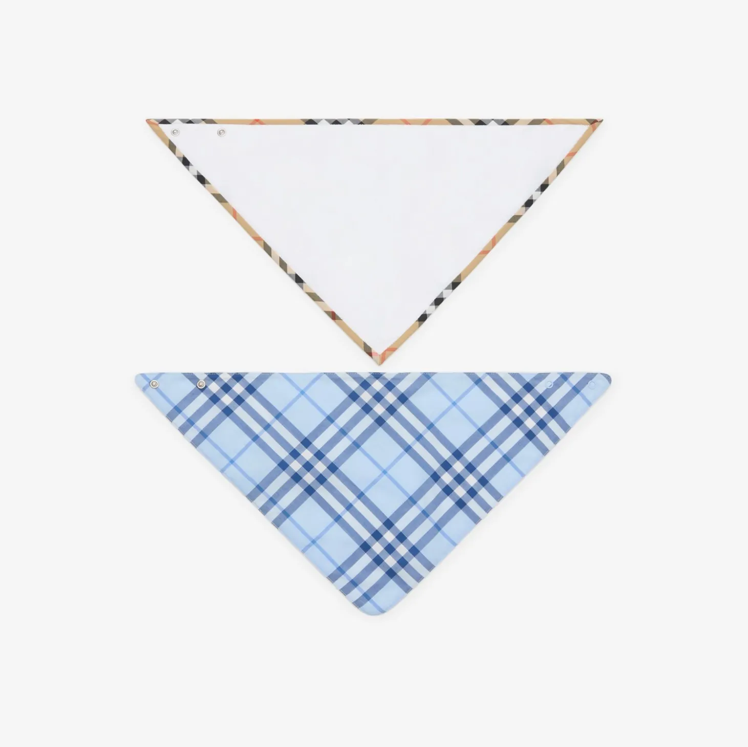 Check Cotton Two-piece Bib Set