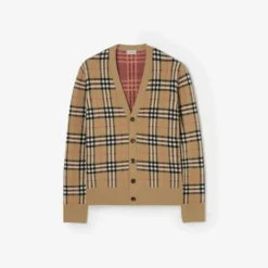 Check Cotton Wool Cardigan