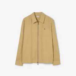 Check Cotton Zip Overshirt