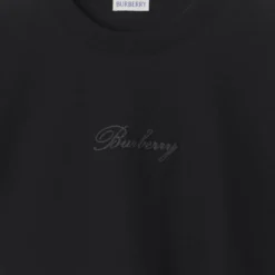 Check Cursive Logo Cotton T-shirt