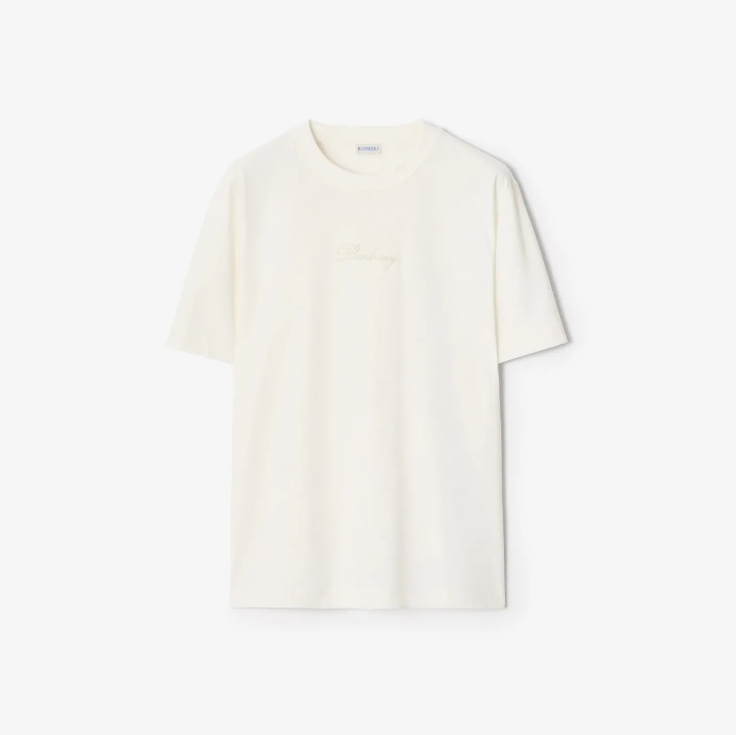 Check Cursive Logo Cotton T-shirt