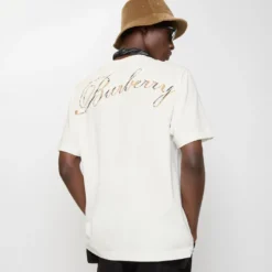 Check Cursive Logo Cotton T-shirt