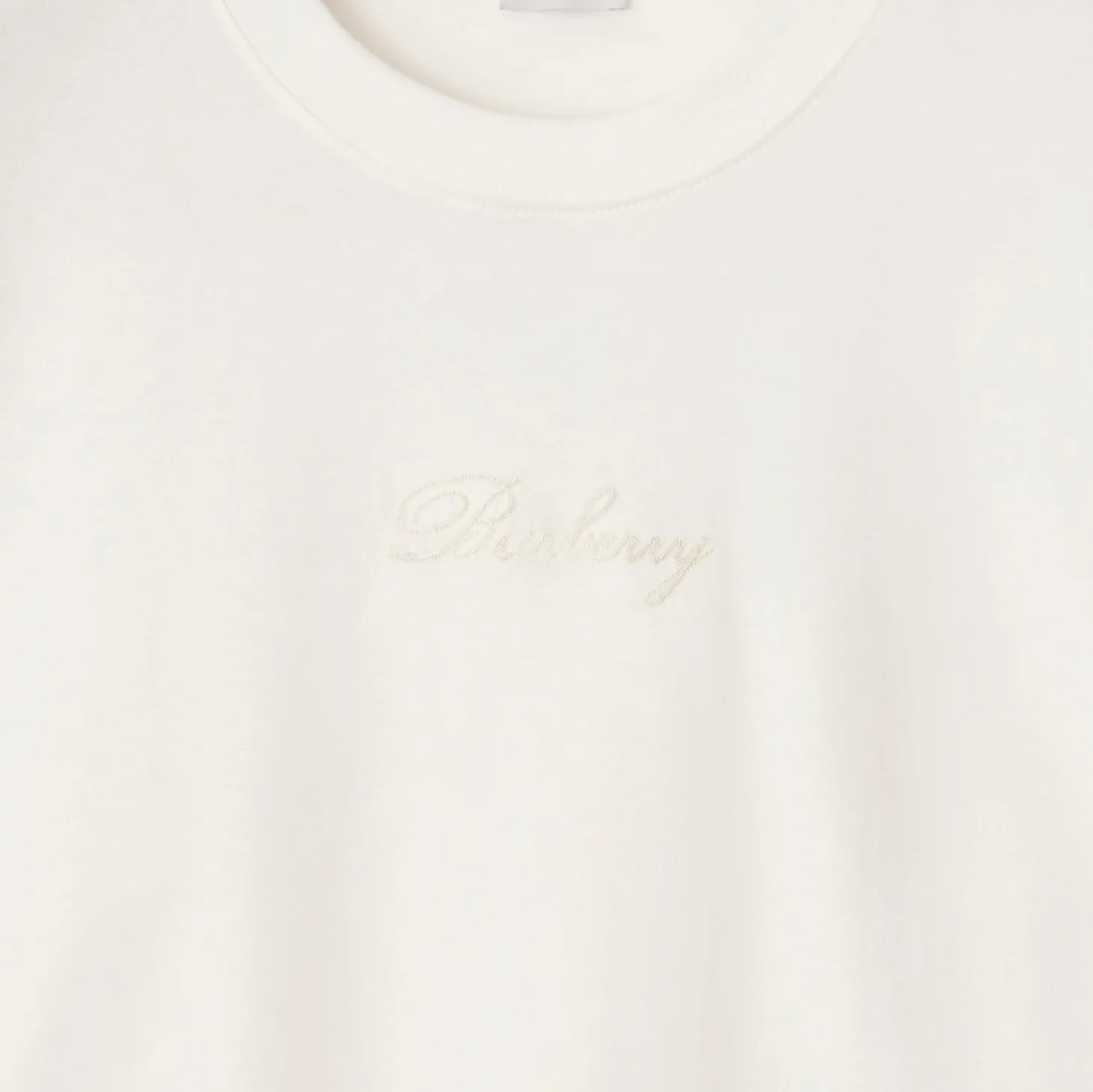 Check Cursive Logo Cotton T-shirt