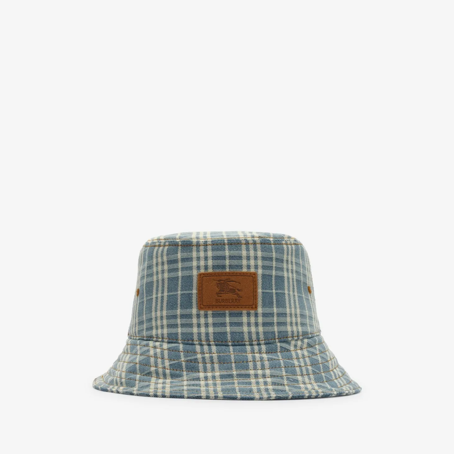 Check Denim Bucket Hat