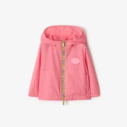 Checker-tape Nylon Hooded Jacket