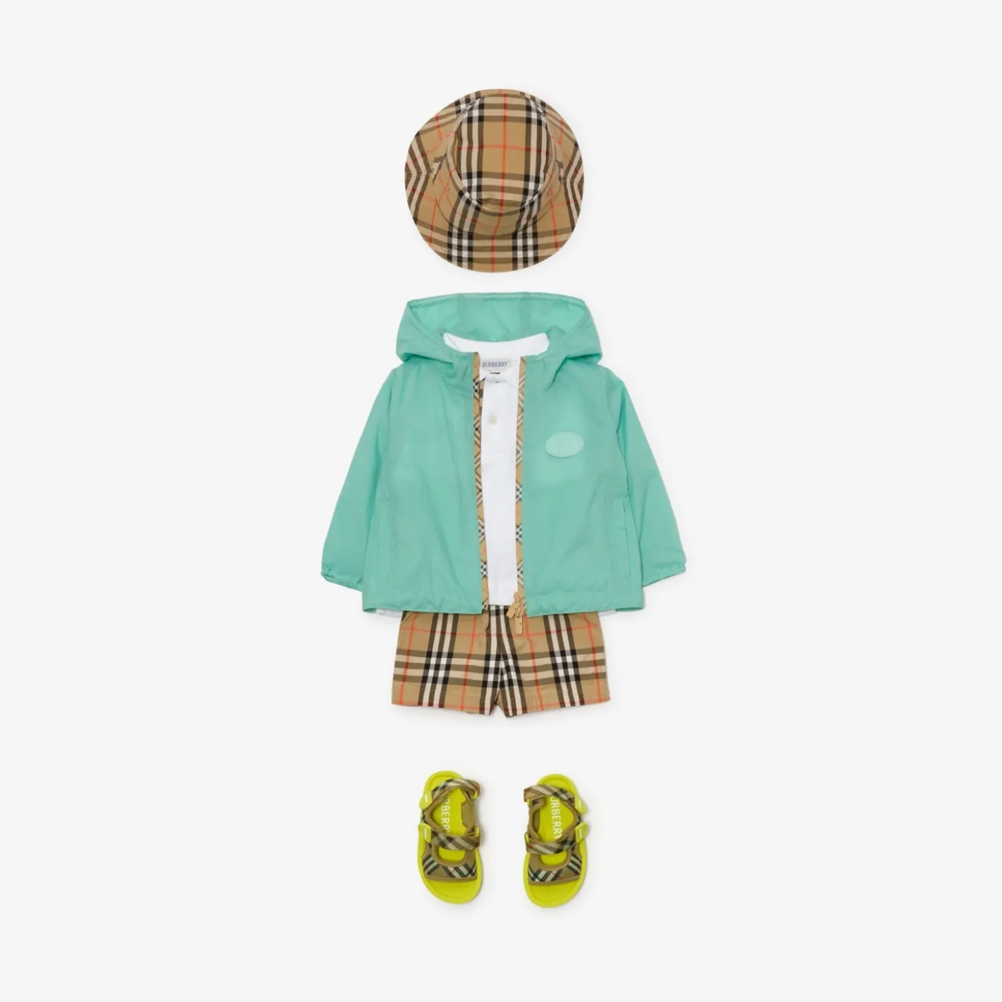 Checker-tape Nylon Hooded Jacket